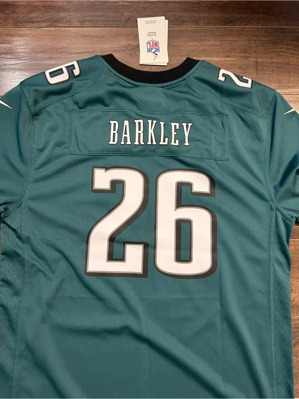 Nike Men's Saquon Barkley Philadelphia Eagles Football Jersey with Black Trim